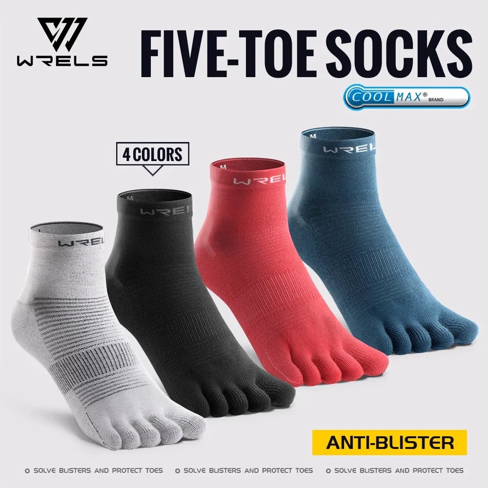 Five-Toe Running Socks – Quick-Dry Sports Toe Socks Unisex (1 or 3 Pairs) Breathable Anti-Blisters