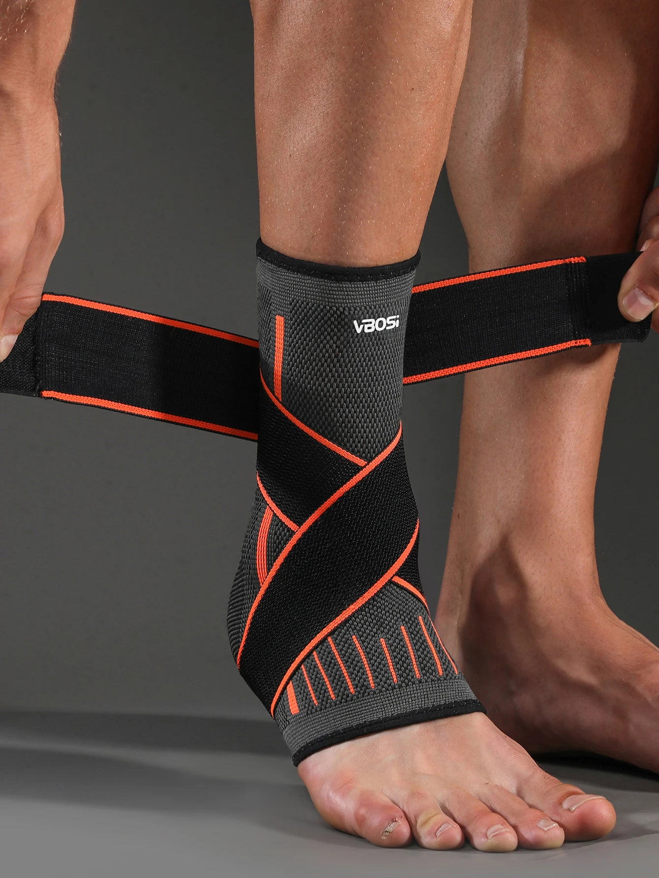 Ankle Brace Compression Sleeve with Adjustable Straps & Arch Support