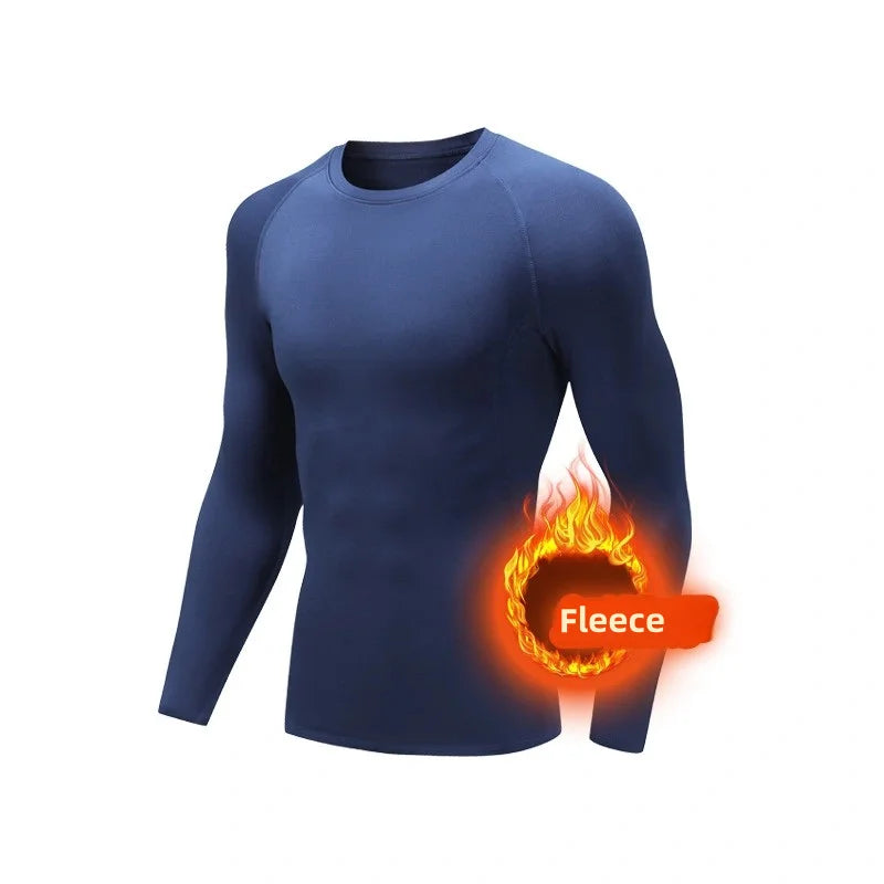 Men’s Thermal Compression Undershirt Fleece Winter Base Layer