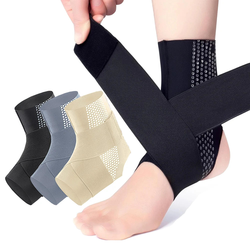 Adjustable Compression Ankle Sleeve, Plantar Fasciitis & Tendonitis Support for Swelling & Sprains