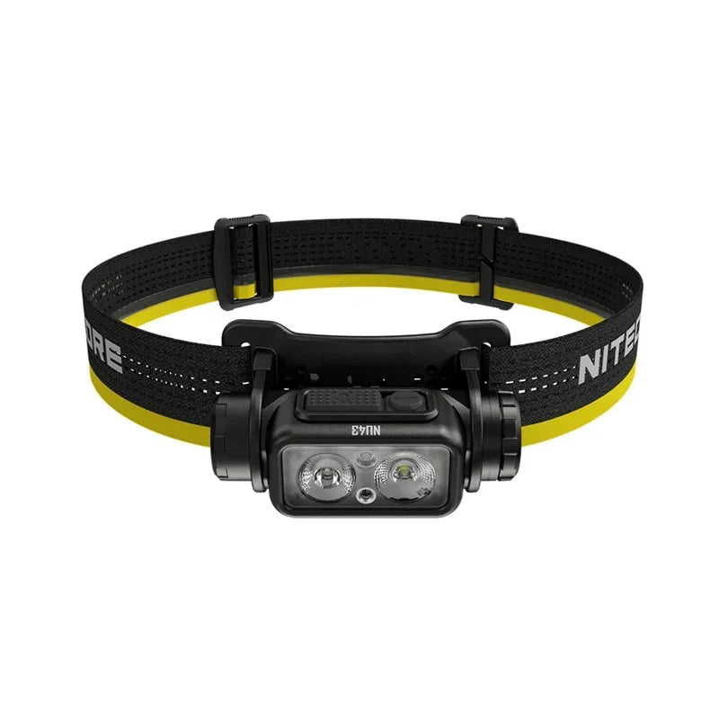 NITECORE NU43 Rechargeable Headlamp – 1400 Lumens, Red & White Light, Lightweight Design