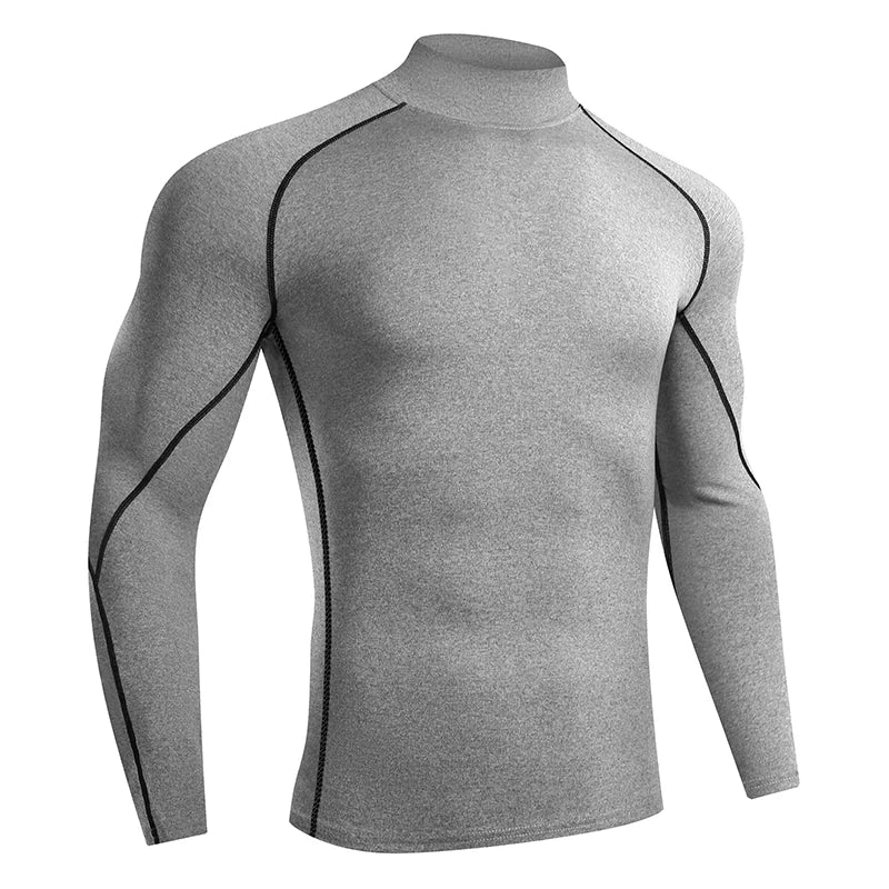 Men's Long Sleeve Compression Gym Shirt – Quick Dry Sport T-Shirt for Fitness, Running & Training