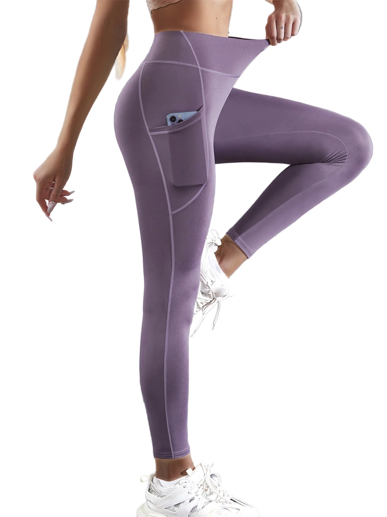 High Waist Women’s Leggings – Running, Fitness, Pockets, Push-Up Effect