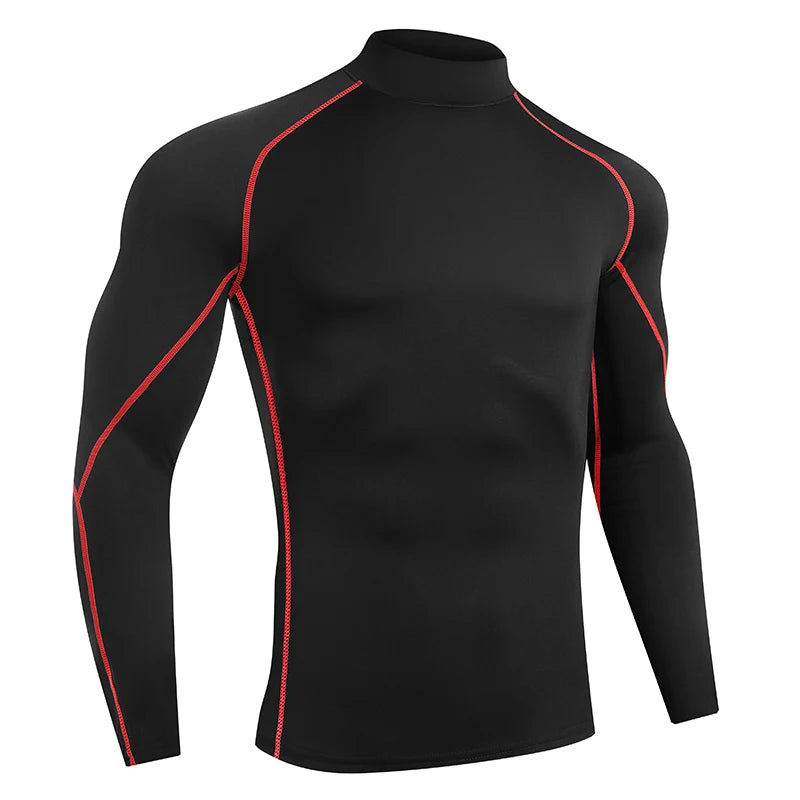 Men's Long Sleeve Compression Gym Shirt – Quick Dry Sport T-Shirt for Fitness, Running & Training