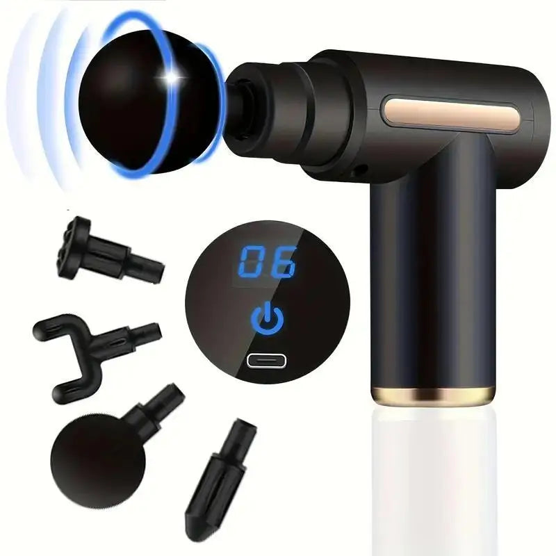 PAQIN Massage Gun – Deep Tissue Electric Muscle Massager with 99 Speeds & 4 Heads
