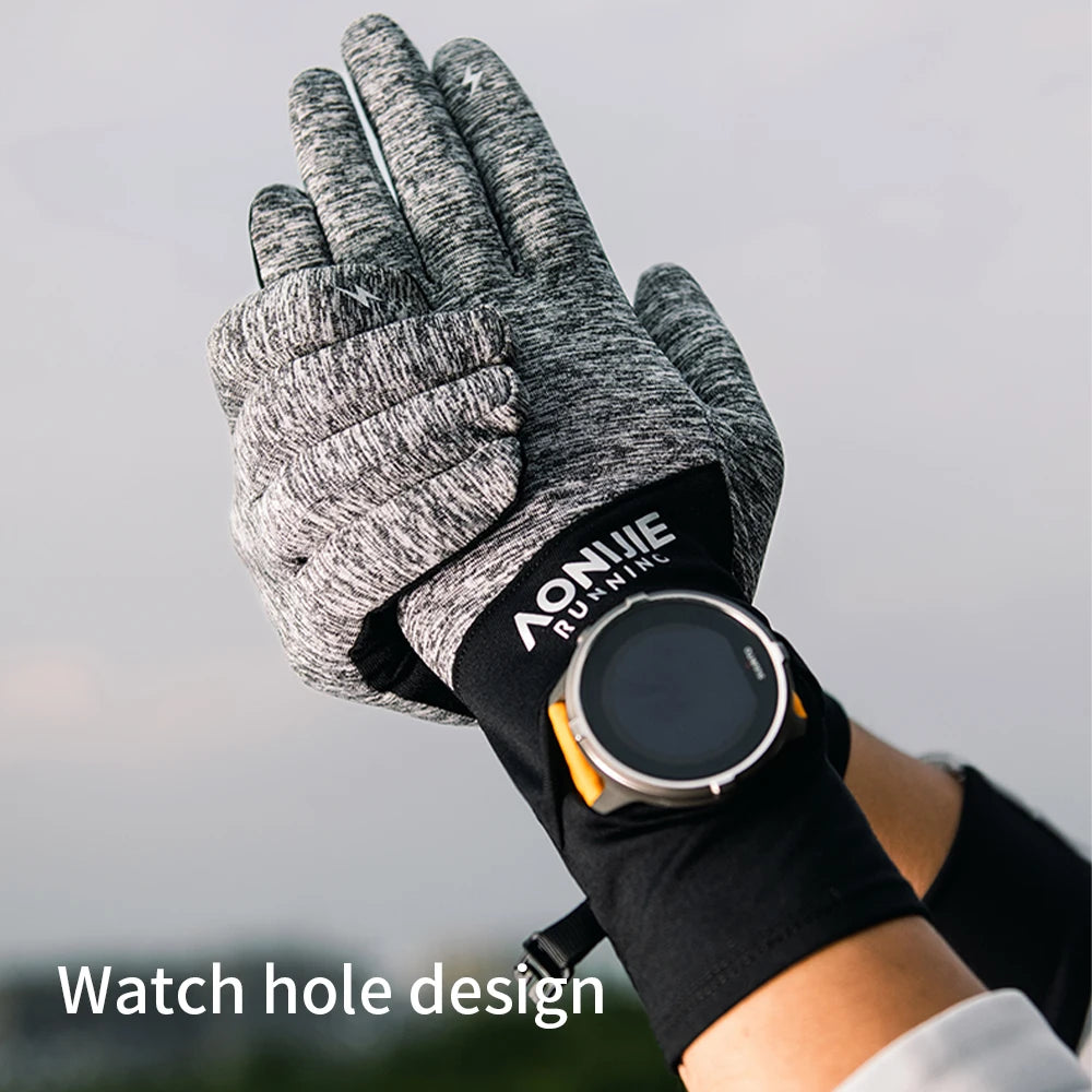 AONIJIE M61 Trail Running Gloves – Lightweight, Breathable Design with Watch Visibility Hole