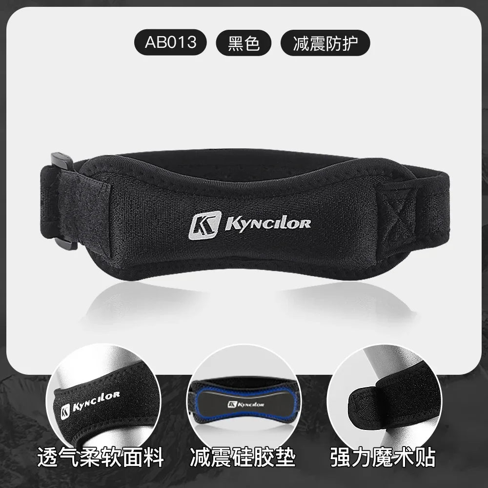 Adjustable Patella Tendon Knee Strap | Silicone Support Band for Running, Cycling, Gym, and Sports