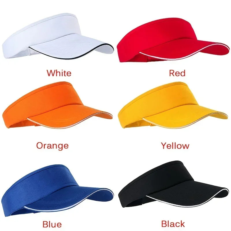 Adjustable Sun Visor Cap – Breathable Golf & Tennis Summer Hat for Outdoor Sports