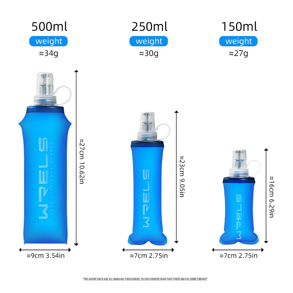 300ml Collapsible Soft Flask, BPA-Free TPU Running Water Bottle for Travel and Sport