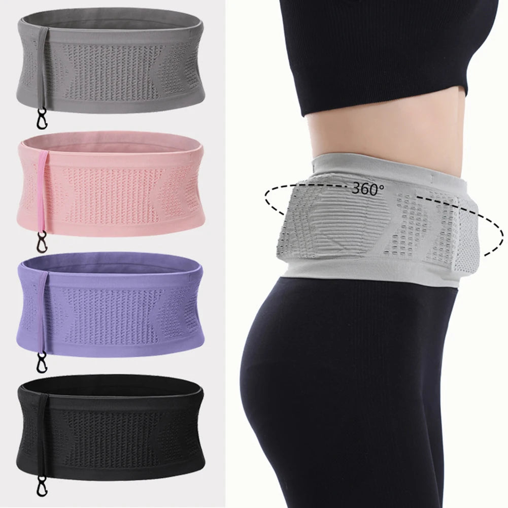 Slim Running Waist Bag, Concealed Phone Pouch, Lightweight Fitness Belt for Men and Women
