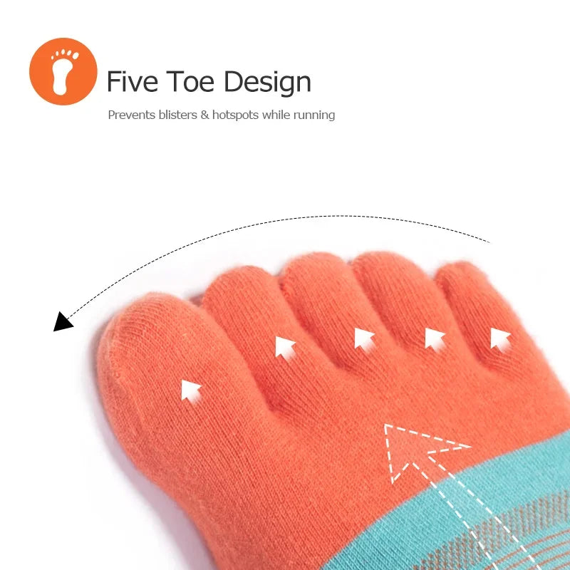 AONIJIE E4801/E4802 Five-Toe Running Socks Low Cut Athletic Toe Socks 3-Pack