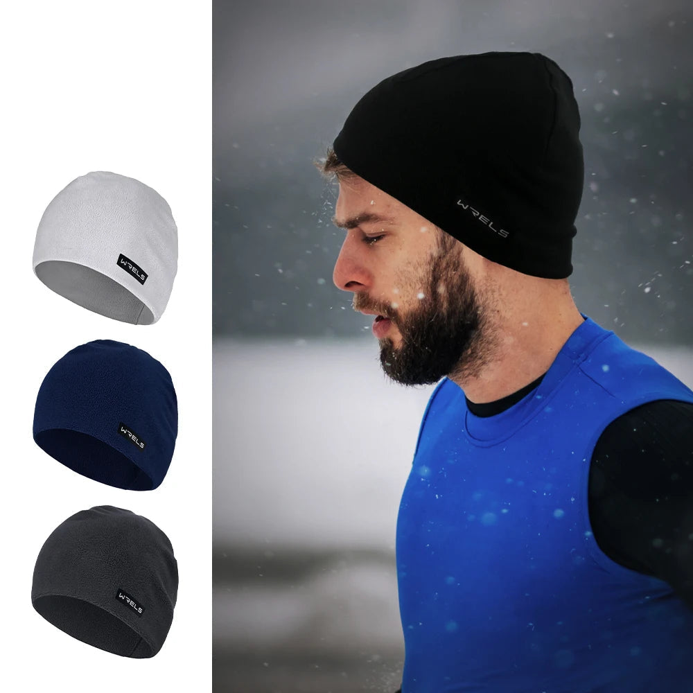 WRELS Winter Warm Windproof Polar Fleece Beanie Hat – Outdoor Running, Skiing & Cycling Cap