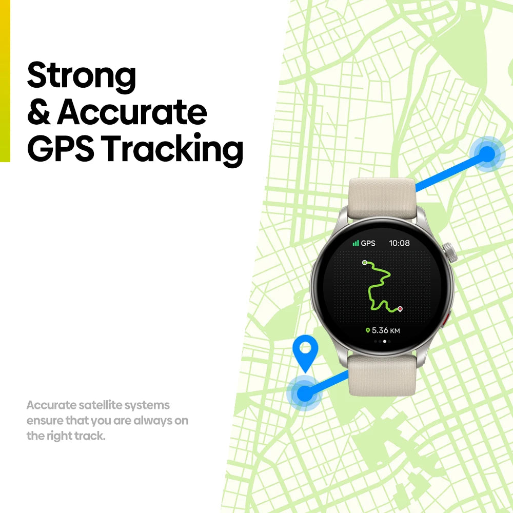ZEBLAZE Btalk 3 GPS Smartwatch with 1.43" AMOLED Display and GPS Tracking
