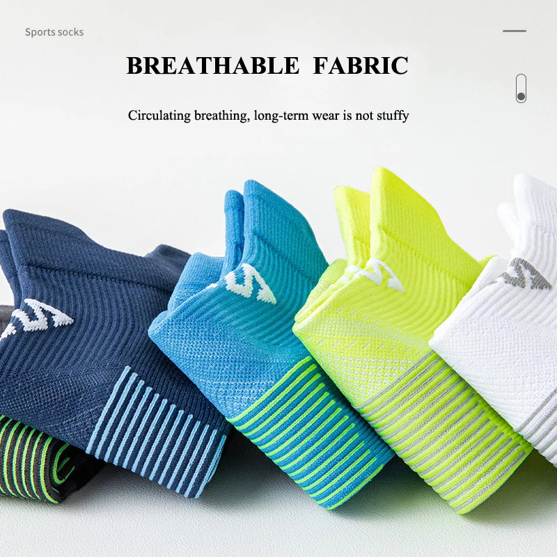 TSODUCE Summer Running Socks – Breathable Quick-Dry Marathon Ankle Socks for Men & Women