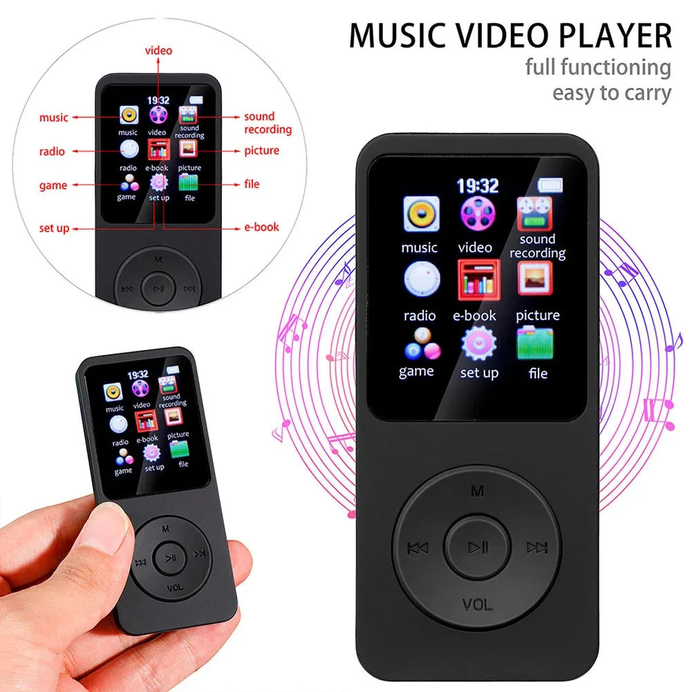 KEBIDUMEI MP3 Player Bluetooth 5.4 Portable Music Player with FM Radio and E-Book