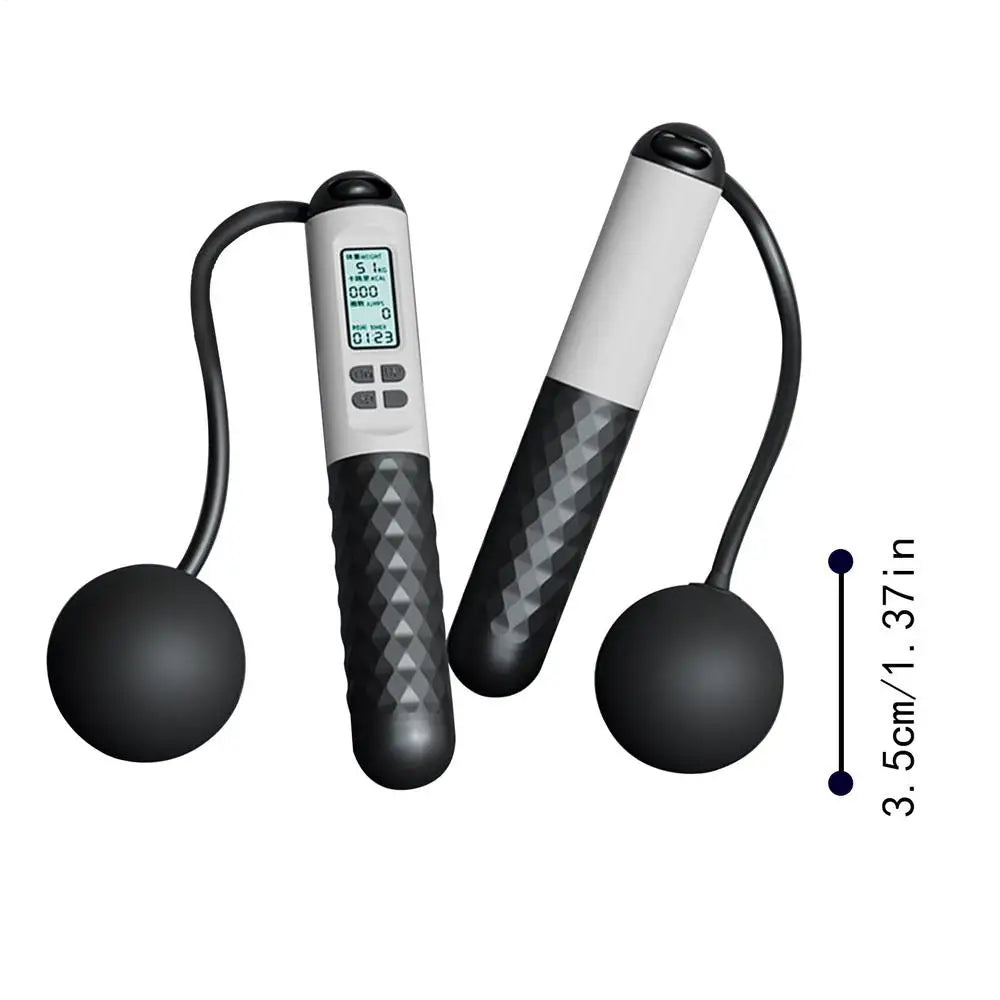 Cordless Weighted Jump Rope with Smart Counter | Ropeless Skipping for Home or Gym Fitness