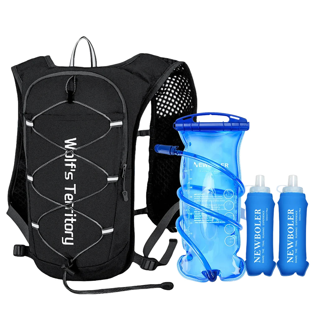 NEWBOLER Ultralight Trail Running Hydration Vest Breathable Marathon Backpack