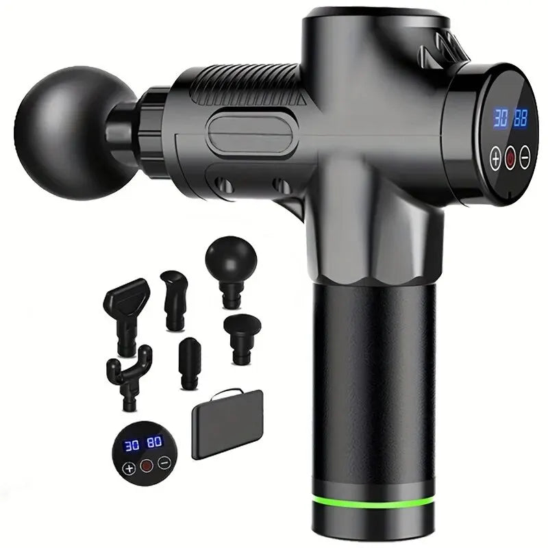 PAQIN Massage Gun – Deep Tissue Electric Muscle Massager with 99 Speeds & 4 Heads