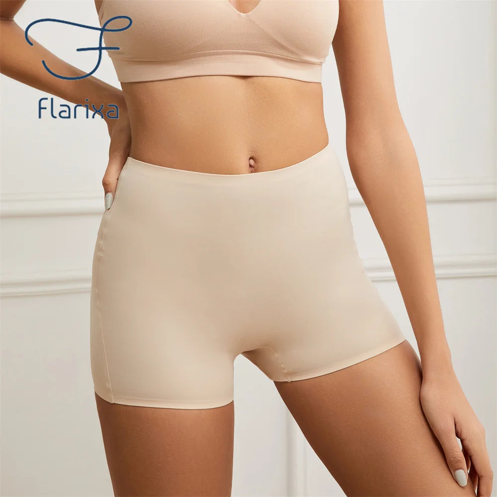 FLARIXA Seamless Women’s Boxer Briefs Anti-Chafing High Waisted Boyshorts