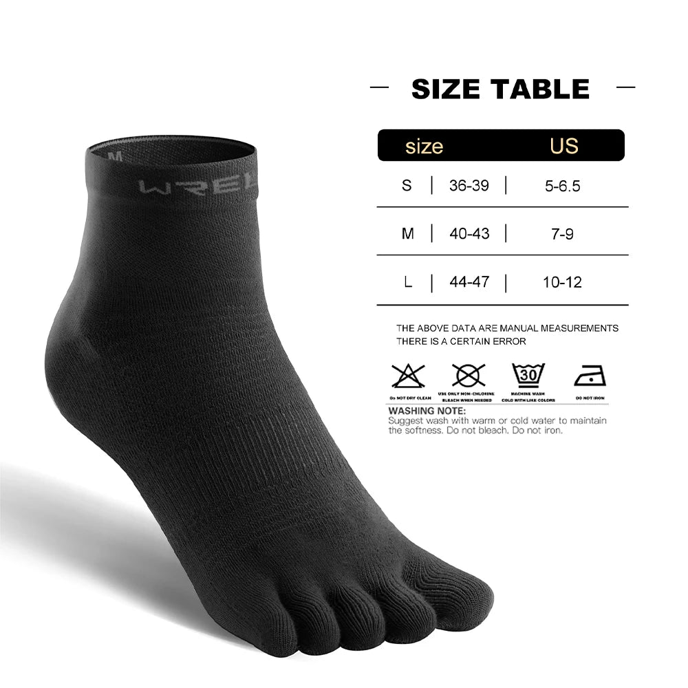 Five-Toe Running Socks – Quick-Dry Sports Toe Socks Unisex (1 or 3 Pairs) Breathable Anti-Blisters