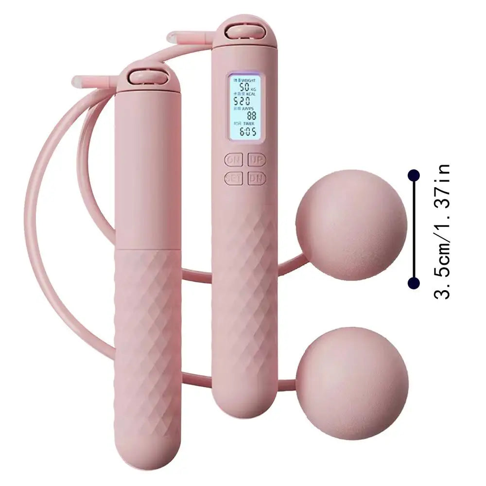 Cordless Weighted Jump Rope with Smart Counter | Ropeless Skipping for Home or Gym Fitness