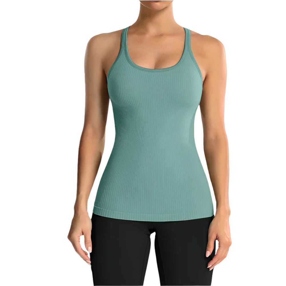 ATTRACO Women’s Racerback Camisole – Breathable Running Tank Top with Built-in Bra