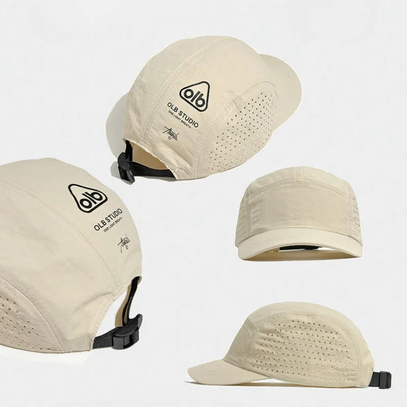Short Brim Quick Dry Mesh Baseball Cap Lightweight UV Protection Outdoor