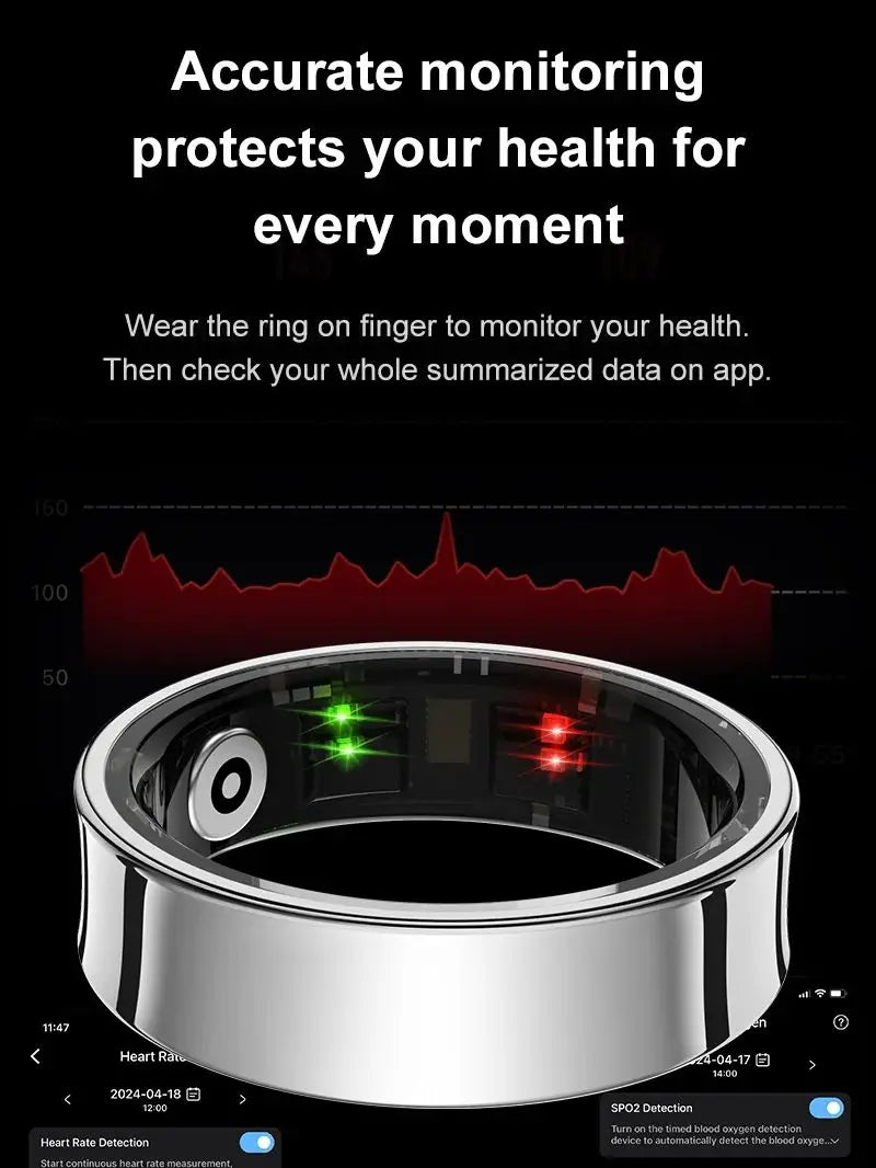 MISIRUN Smart Ring R09 Health & Fitness Monitor with 5ATM Waterproof Design