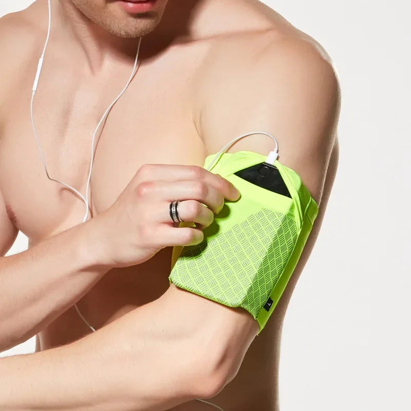 YUNFAN Running Arm Phone Bag Adjustable Sport Armband for Phones Under 6.5 Inch