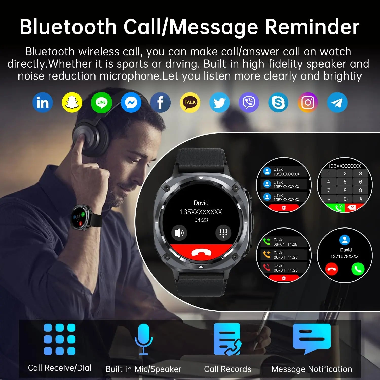 GEJIAN New Watch 7 Ultra Smart Watch with Heart & Sleep Monitoring, GPS, Voice Call