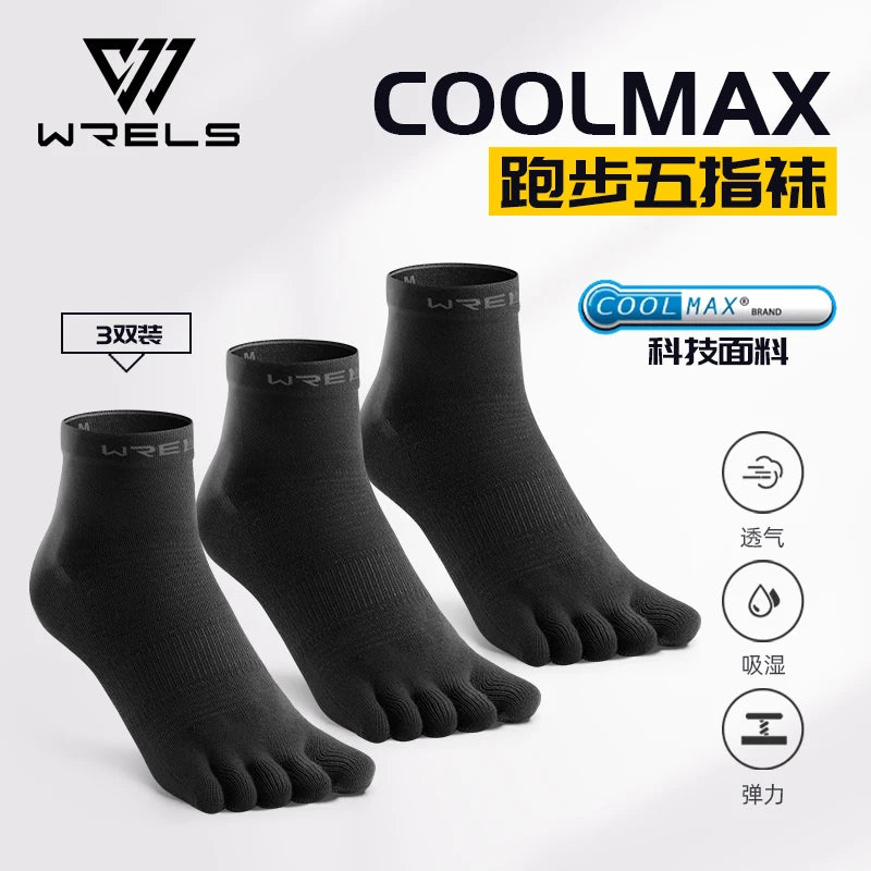 Five-Toe Running Socks – Quick-Dry Sports Toe Socks Unisex (1 or 3 Pairs) Breathable Anti-Blisters