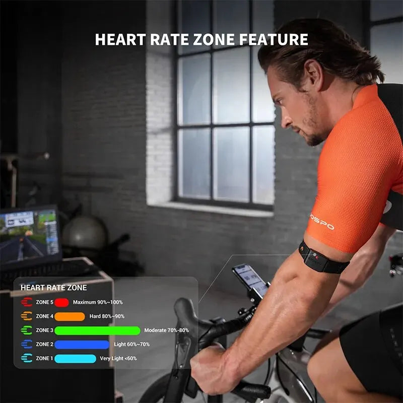 COOSPO HW9 Bluetooth 5.0 Armband Heart Rate Monitor – ANT+, HR Zones & Calorie Tracker