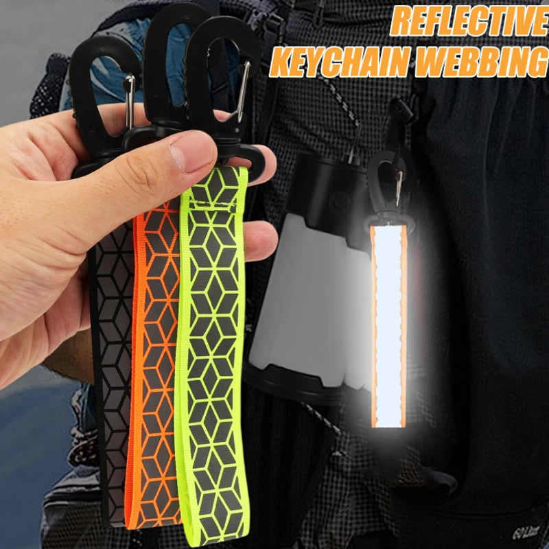 Reflective Safety Strap Keychain 2PCS Quick Release Night Running Cycling