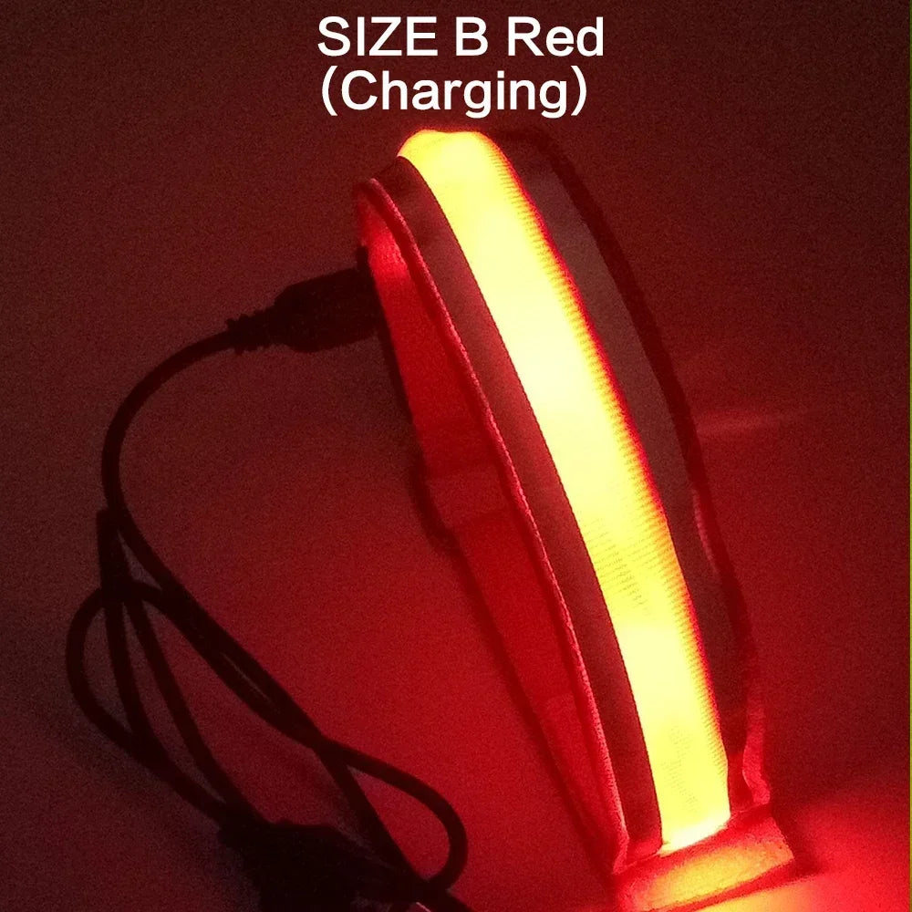 LED Reflective Armband | USB Rechargeable Safety Light Band for Night Running, Cycling, Walking