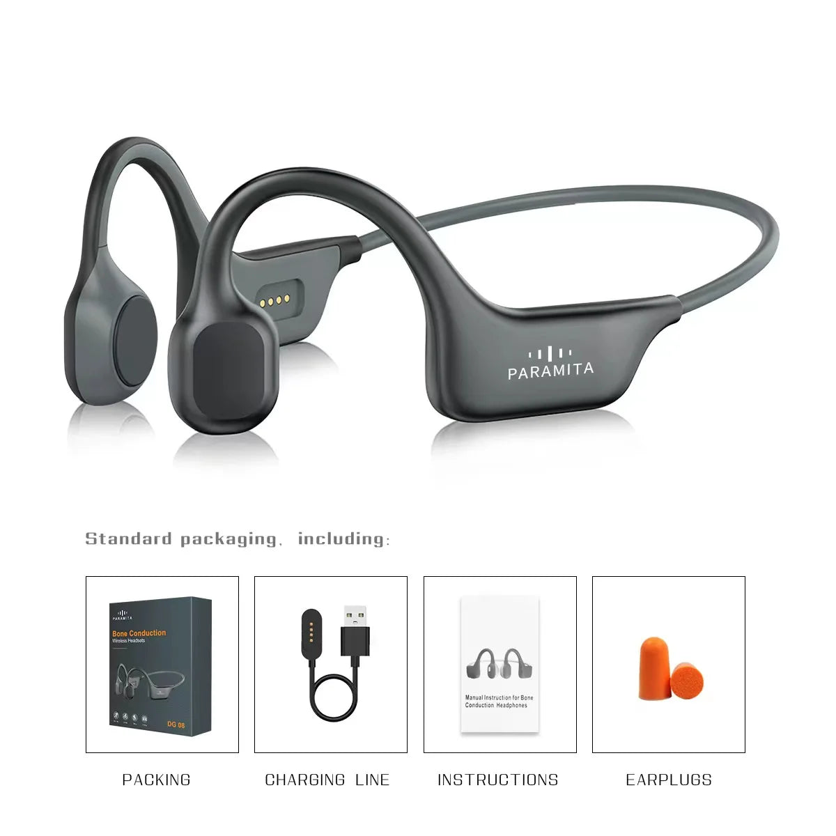 STARSKY PARAMITA Bone Conduction Bluetooth Headphones – Wireless Open-Ear Sports Headset
