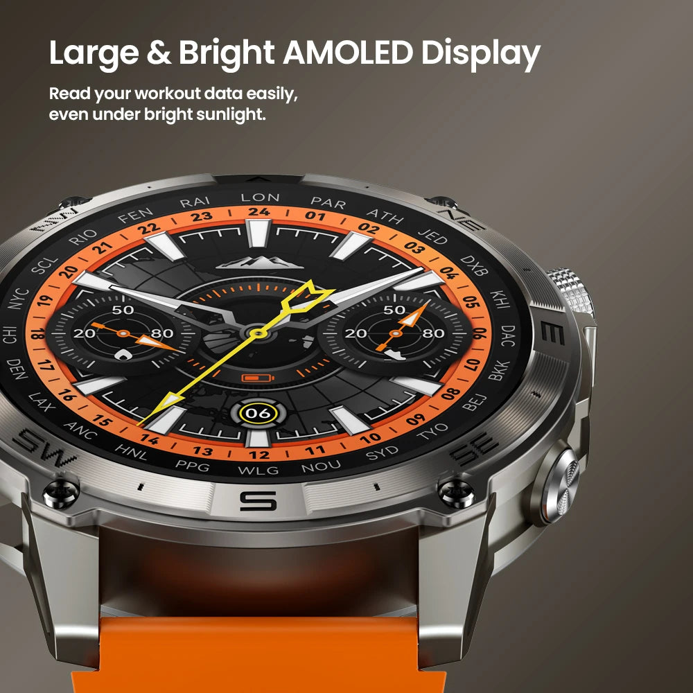 ZEBLAZE Stratos 2 Plus Smart Watch AMOLED GPS with Compass & Voice Calling