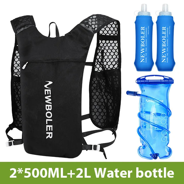NEWBOLER Trail Running Ultralight 5L Backpack with 2L Hydration Bladder