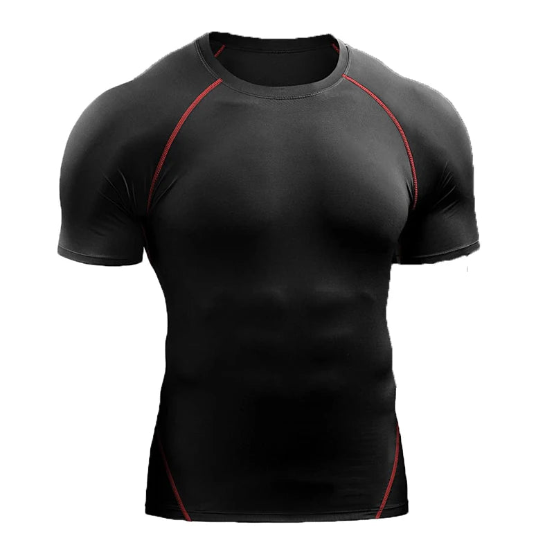 Men’s Compression Sports T-Shirt – Quick-Dry Elastic Running & Gym Training Top 2025
