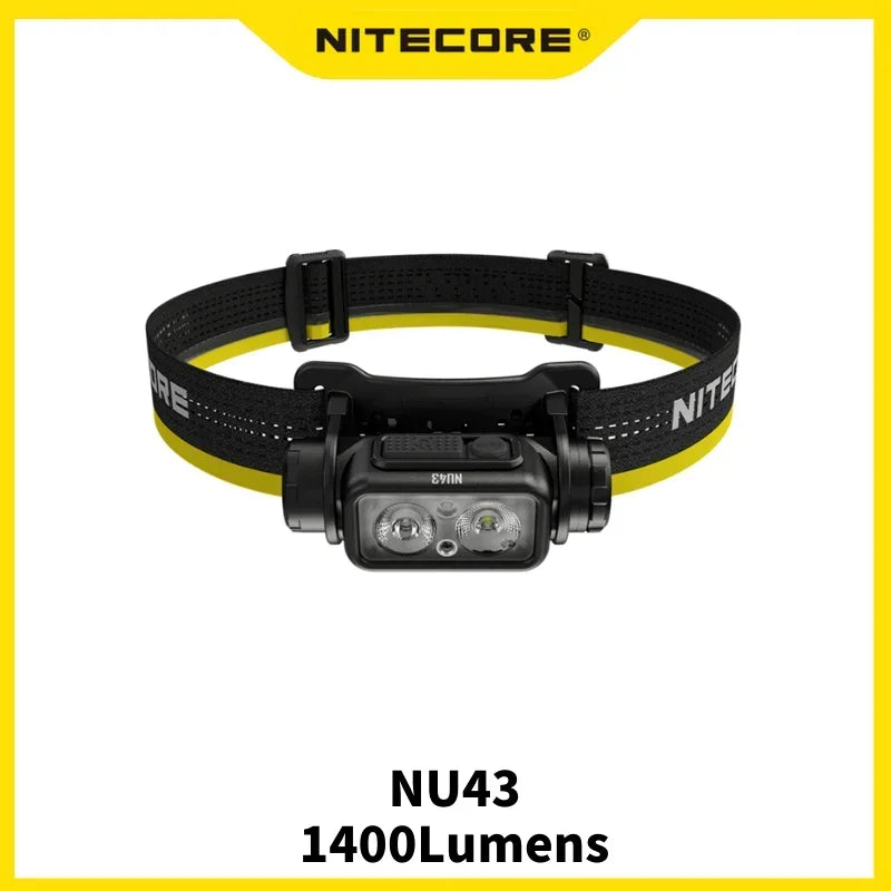 NITECORE NU43 Rechargeable 1400-Lumen Headlamp with White & Red Light