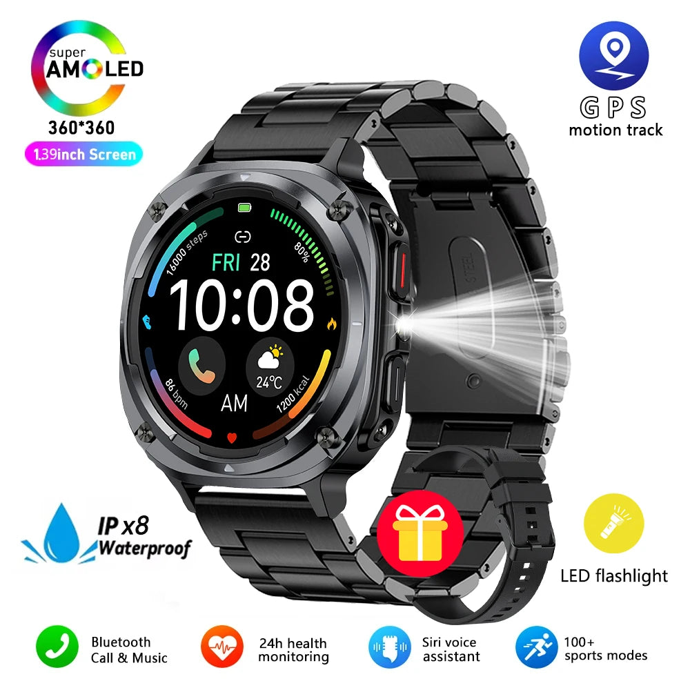 GEJIAN New Watch 7 Ultra Smart Watch with Heart & Sleep Monitoring, GPS, Voice Call
