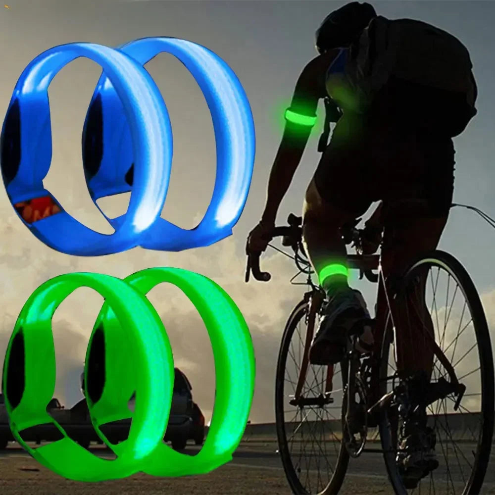 LED Reflective Armband | USB Rechargeable Safety Light Band for Night Running, Cycling, Walking