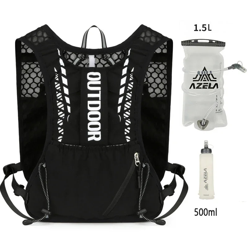 Trail Running Hydration Vest, Lightweight Cycling and Hiking Backpack with Reflective Design