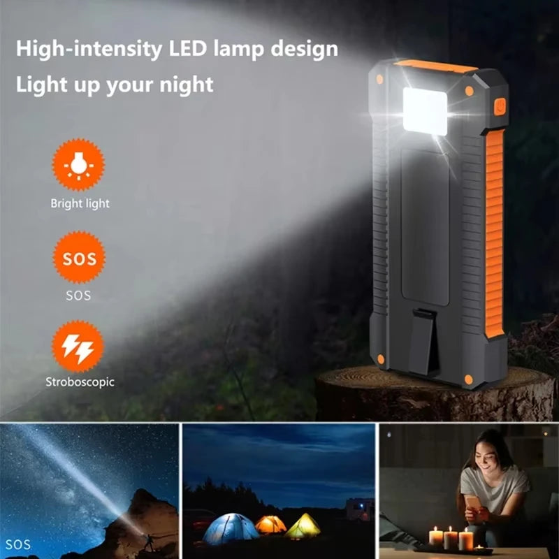 LENOVO Solar Power Bank 50000mAh Outdoor Fast Charging Portable Charger