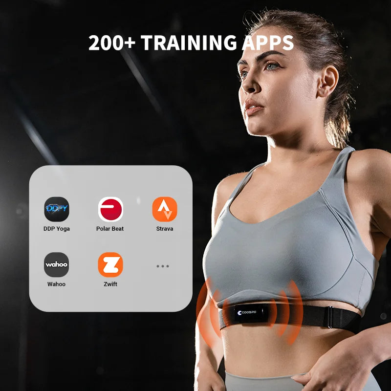 COOSPO H9Z Bluetooth 5.0 Heart Rate Monitor Chest Strap – Rechargeable & Waterproof