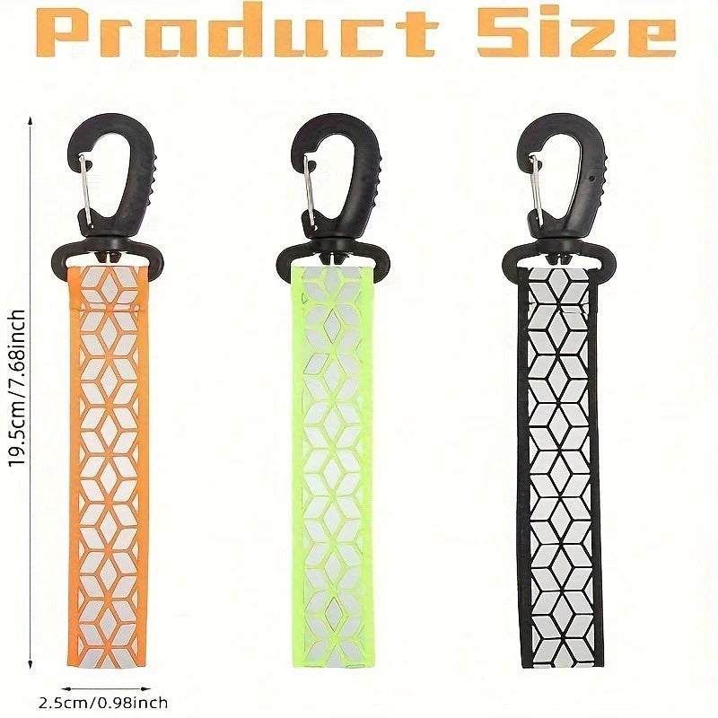 Reflective Safety Strap Keychain 2PCS Quick Release Night Running Cycling