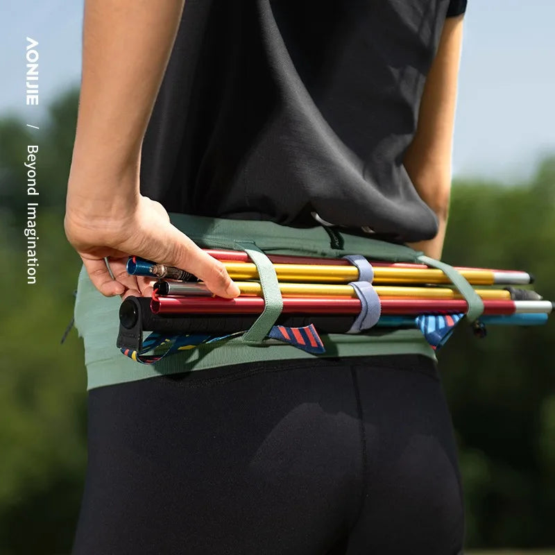 AONIJIE W8116 Woven Elastic Sports Waist Bag – Lightweight Race Number Belt for Running & Triathlon
