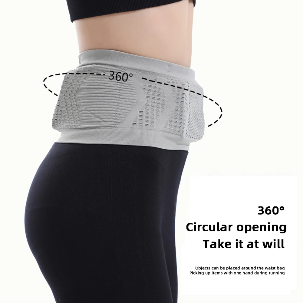 Slim Running Waist Bag, Concealed Phone Pouch, Lightweight Fitness Belt for Men and Women