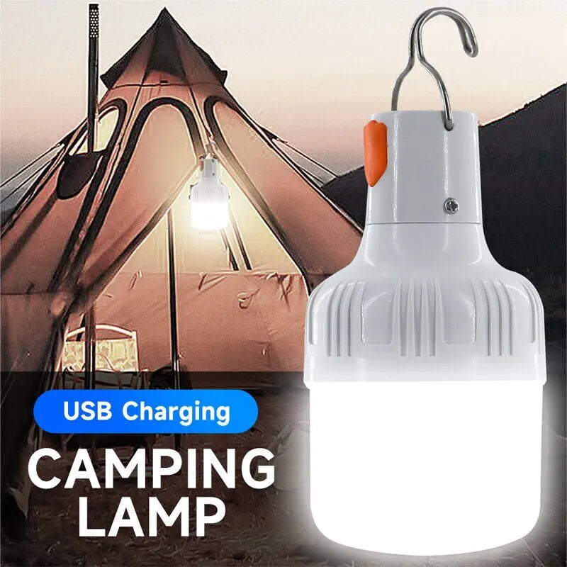 Rechargeable LED Camping Light Bulb – USB Portable Lantern for Outdoor & Emergency Use