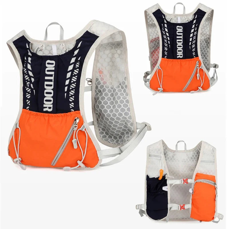 Trail Running Hydration Vest, Lightweight Cycling and Hiking Backpack with Reflective Design