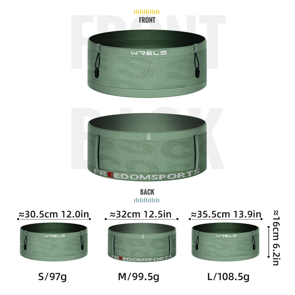 WRELS Running Waist Bag Lightweight Breathable Belt Phone Holder Hydration Pack